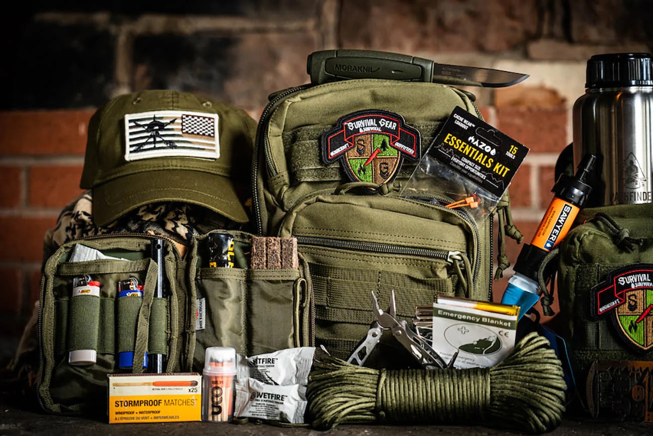 bushcraft bag list: survival gear